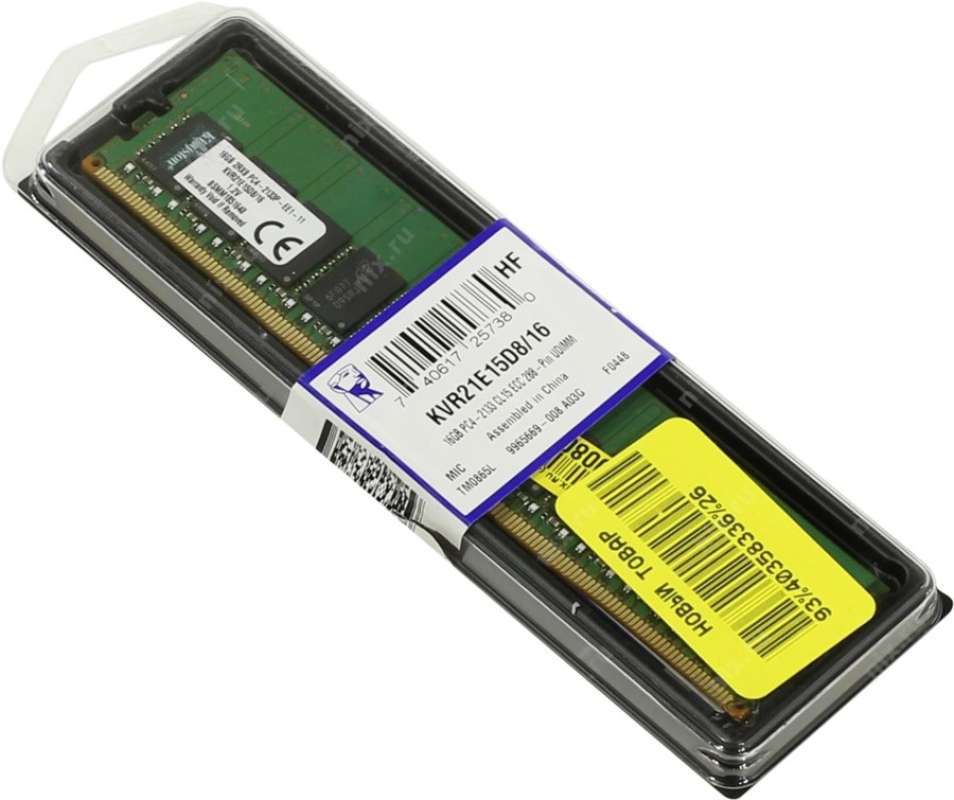 Kingston KVR21e15d8 16 16GB PC4 17000 ECC UDIMM Server DDR4 KVR21 NEW