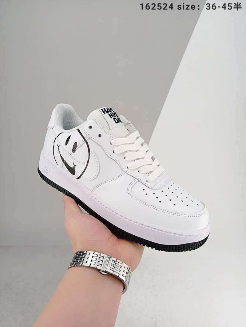 air force 1s with smiley face