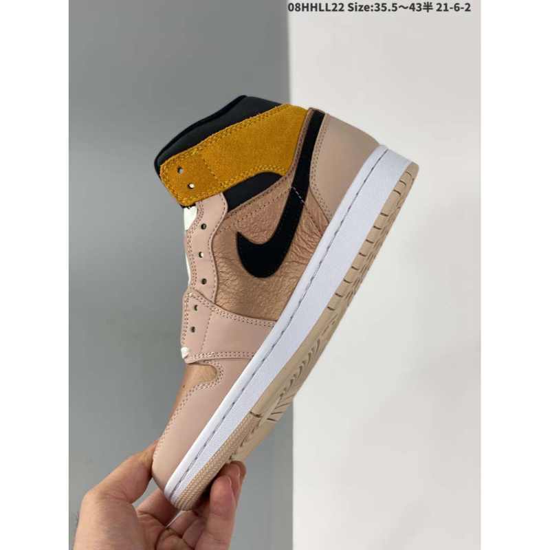 Jual Original NIKE AIR JORDAN 1 Mid se particle Beige medium top light pink  orange milk tea NIKE AIR JORDAN AJ1 NIKE AIR JORDAN generation 1 NIKE AIR  JOR - 45 di