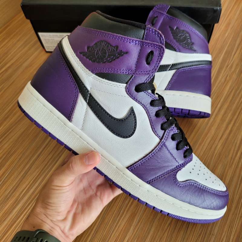 Air Jordan Retro High Court Purple White || pine green bordeaux