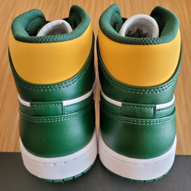 Jual Air Jordan Mid Sonics || Pine Green Yellow Toe Gym Red