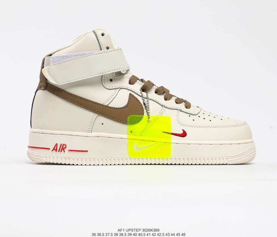 Jual Original men women shoes NIKE AIR Force 1 mid NIKE AIR Force 1 Classic  middle top milk white light brown hook hard leather full-length NIKE AIR -  39 di Seller Lan