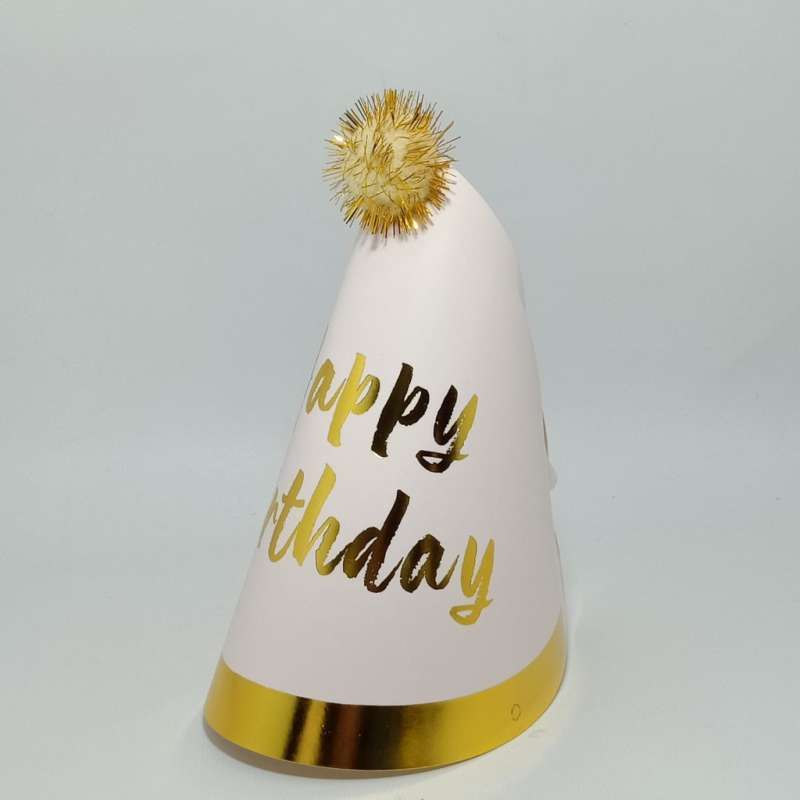topi kerucut happy birthday topi pesta 