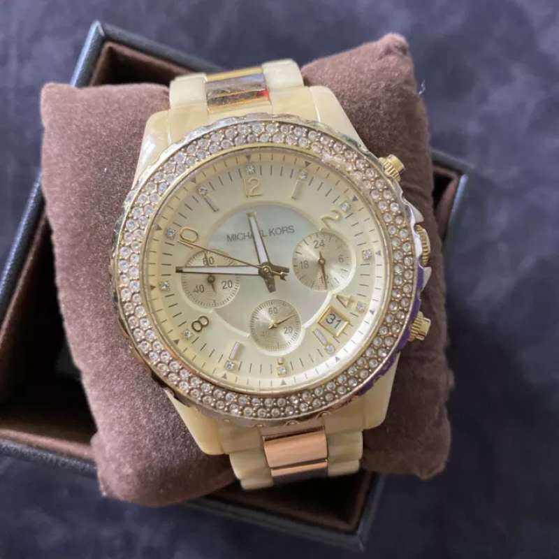 MK 5417 Baterai Stainless Steel Jam 
