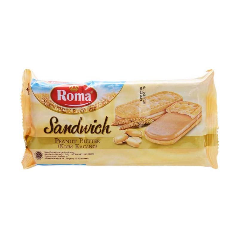 Jual Roma Sandwich Peanut Butter Biskuit 216 G Online Agustus