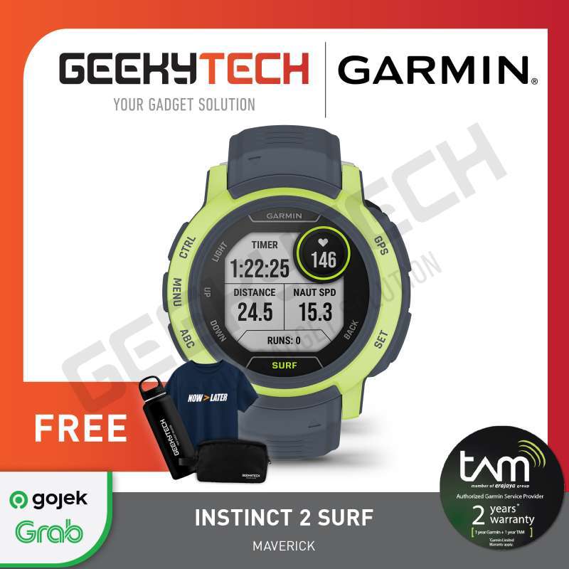 Jual Garmin Instinct 2 Surf Edition Mavericks - Garansi Resmi TAM 2 Tahun  di Seller GeekyTech Official Store - Kota Jakarta Utara, DKI Jakarta |  Blibli