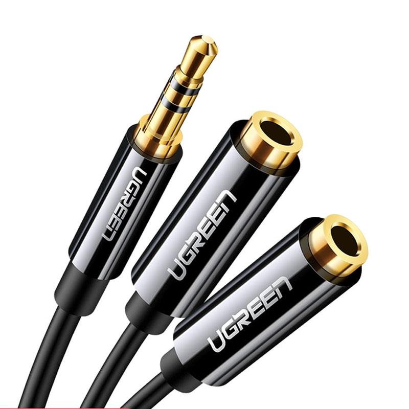 Ugreen 20816 Audio Splitter male to Female Kabel Audio Black [20  cm]