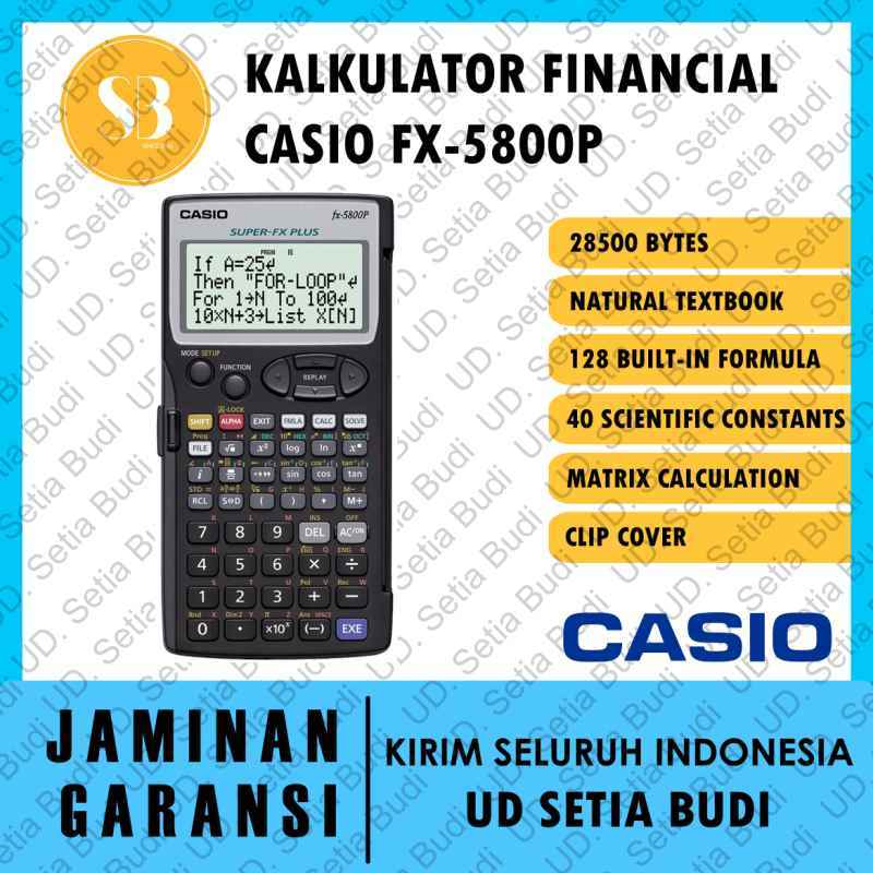 Jual Kalkulator Scientific Casio Fx 5800p Asli Dan Bergaransi Di Seller Toko Setiabudi Alon Alon Contong Kota Surabaya Blibli