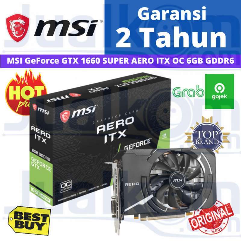Jual VGA MSI GeForce GTX 1660 GTX1660 Super Aero ITX OC 6GB GDDR6 di Seller  Jualkom - Kota Jakarta Pusat, DKI Jakarta | Blibli