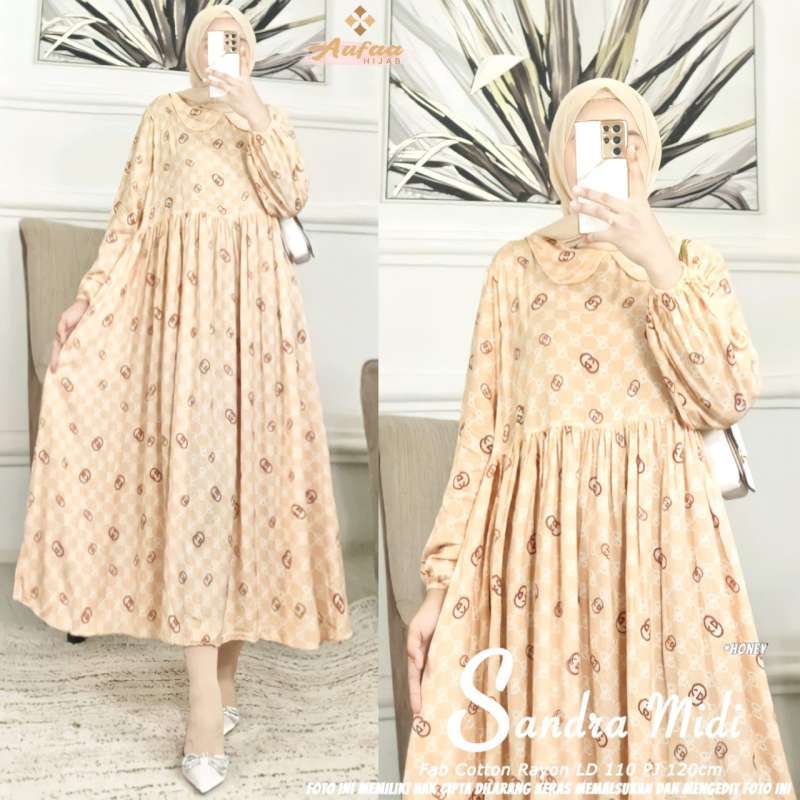 Dress midi cantik deals