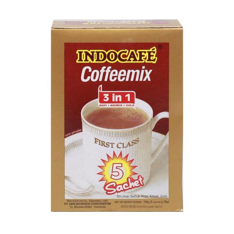 indocafe coffee mix 3in1 kopi instan 5 x 20 g kemasan box