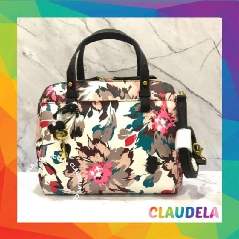Fossil rachel satchel pink floral deals