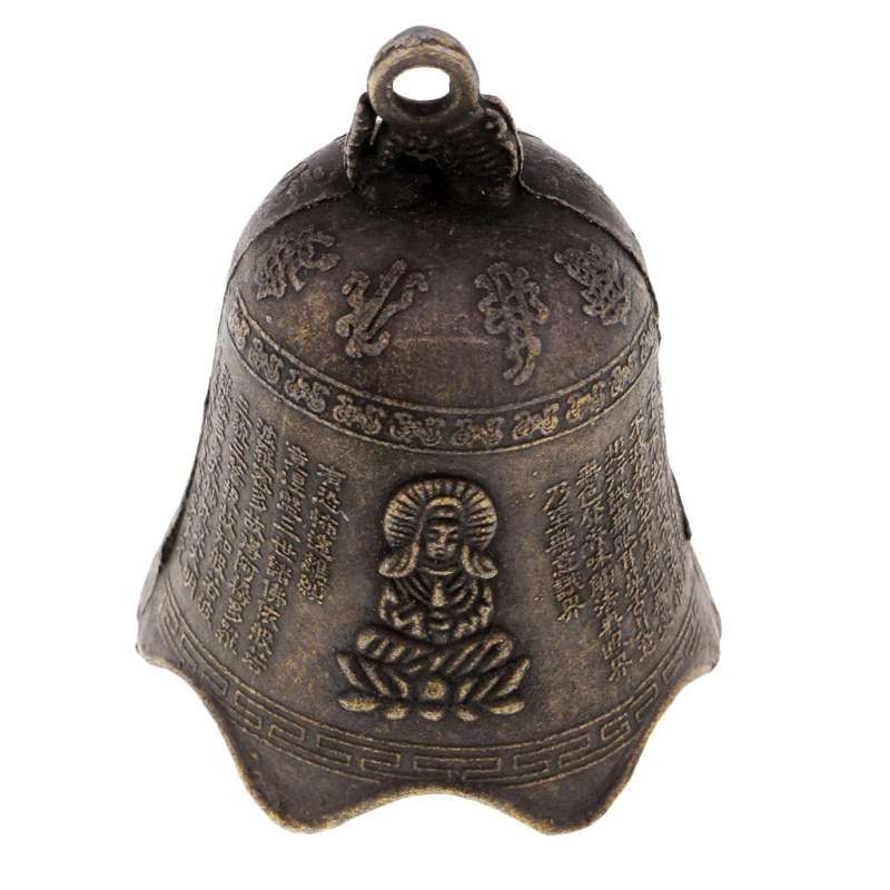 2pcs Antique Bell Fengshui Alliage Bell Suspension Décoration Mascot 