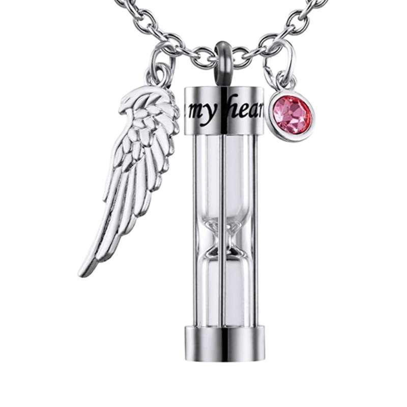 Cremation Urn Necklace Angel Wing 