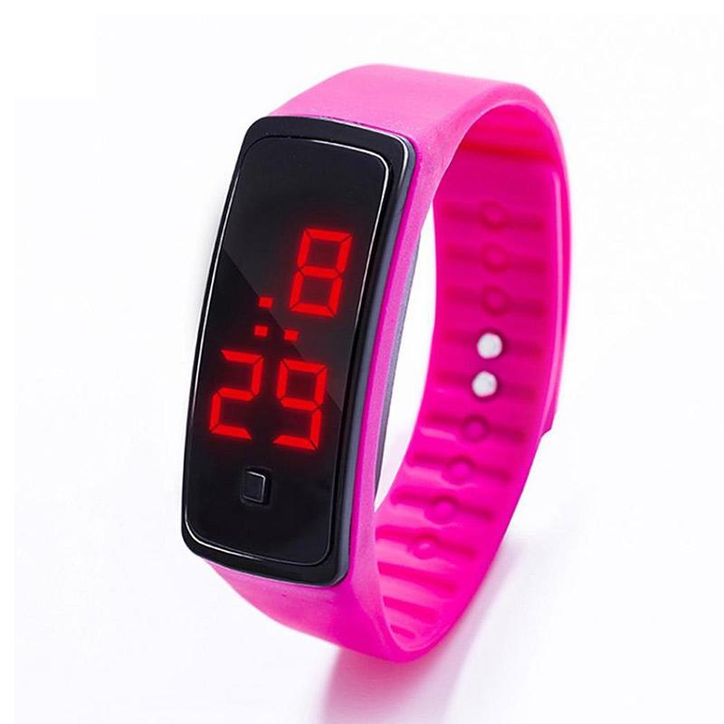 oem fashion boy girl kids sports waterproof silicone led digital wrist watch