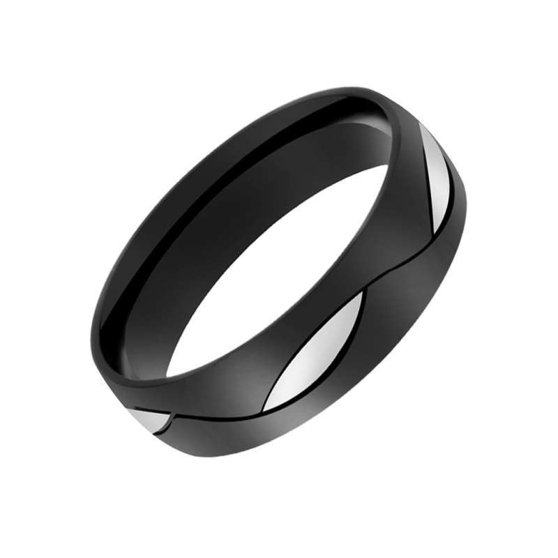 Pinky Ring Band Gift Men Women Black 