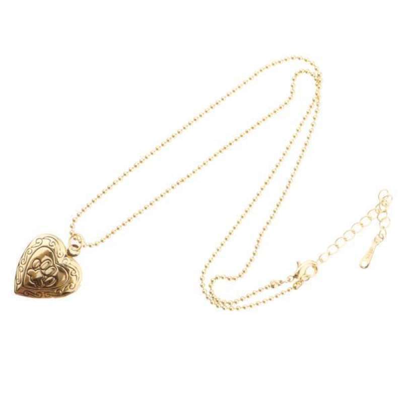 Message Pendant Necklace Memorial Gold 