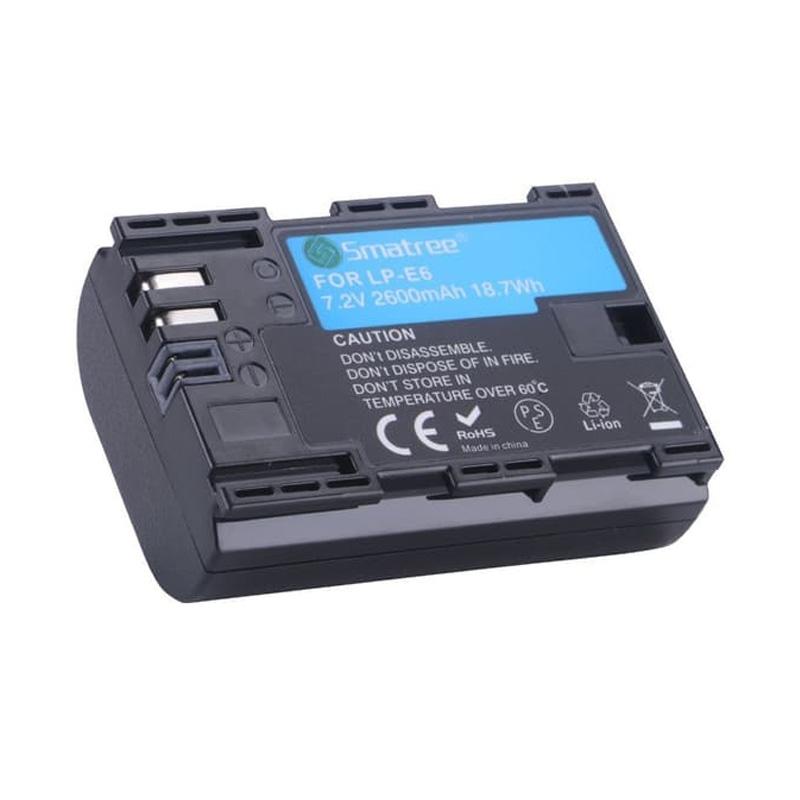 smatree baterai for canon lp e6 or lp e6n