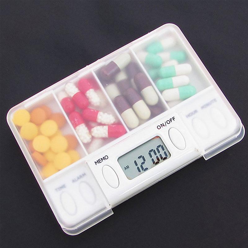 Jual Eds Oasismall Electronic Timing Reminder Medicine Container For Home Travel Pill Storage Box 4 Grid Online September 2020 Blibli Com