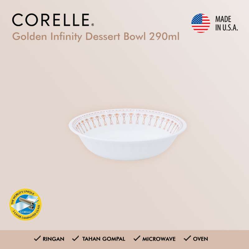 Corelle Golden Infinity Dessert Bowl 290ml Mangkok Kecil