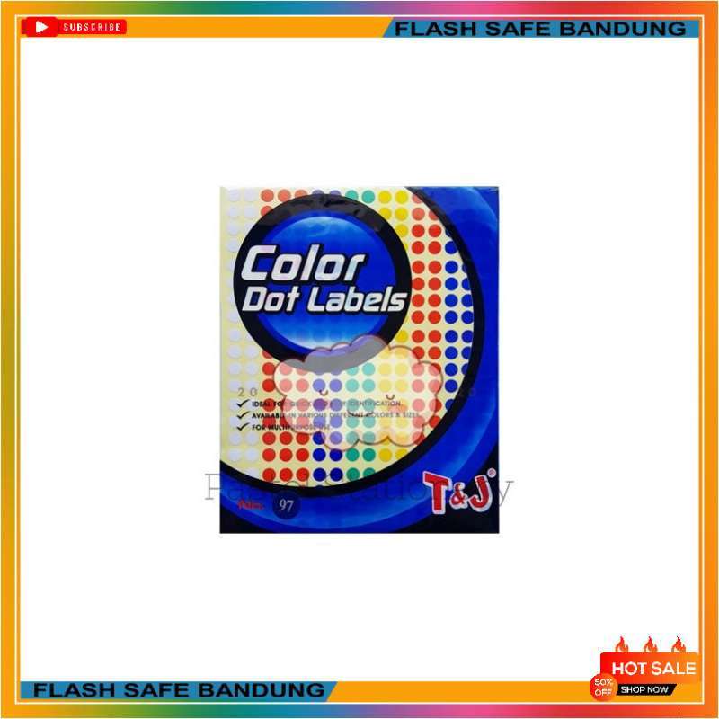 Promo Kertas Stiker Label Tj 97 Warna-Color Label Sticker Dot ...