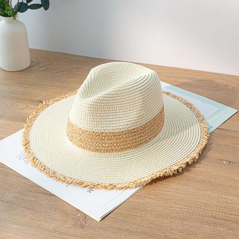 Promo Retro Style Straw Hat Summer Wide 