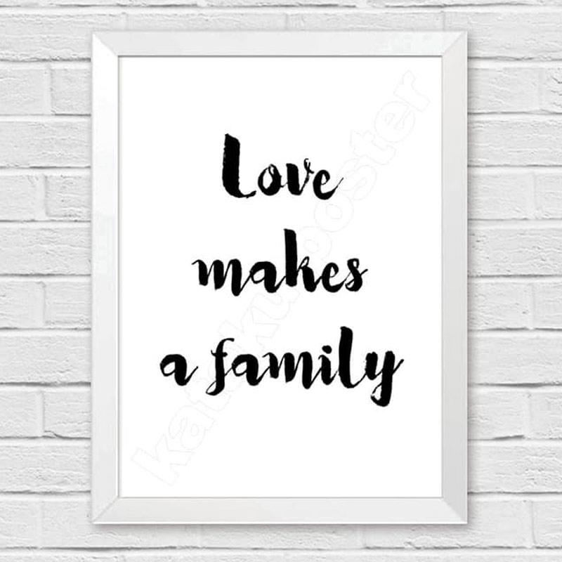 Jual Kataku Love Makes A Family Poster Quote Unik Romantis Inspiratif Hiasan Dinding Online Desember 2020 Blibli