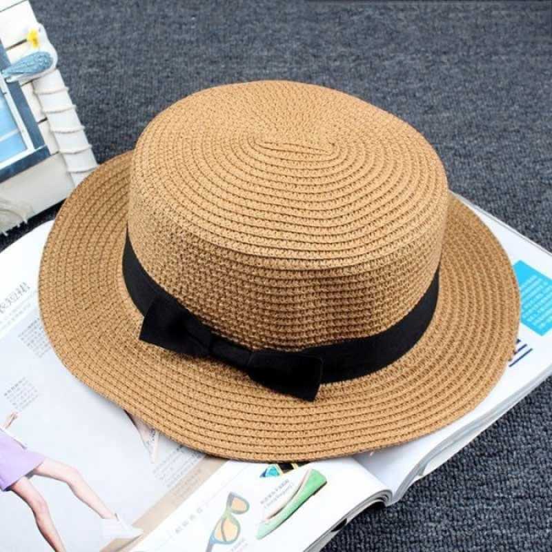 Promo small ribbon boater hat 
