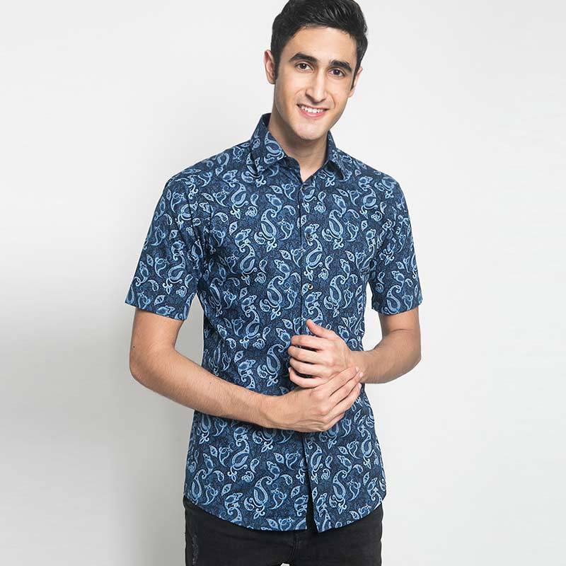 Jual Alisan Batik Slimfit Kemeja Lengan Pendek Pria 00068 Online Februari 2021 Blibli