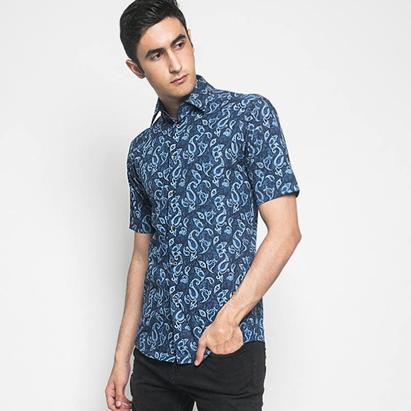 Jual Alisan Batik Slimfit Kemeja Lengan Pendek Pria 00068 Online Februari 2021 Blibli