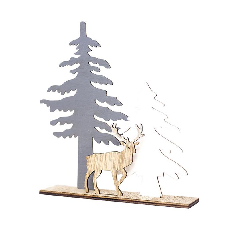 Jual Bluelans Christmas Wooden Elk Deer Ornament Xmas Tree