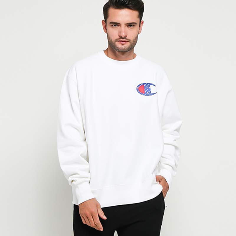 champion sweater mens white