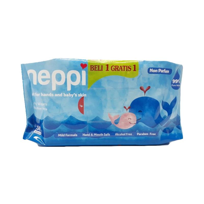 Jual Neppi Baby Wipes With Aloe Vera Non Perfume Tisu Basah 50 Sheets Online November 2020 Blibli
