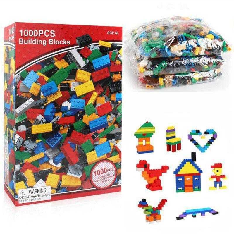 Mainan Balok Susun Building Block lego isi 1000 pcs Block Lego Klasik  Classic Bricks