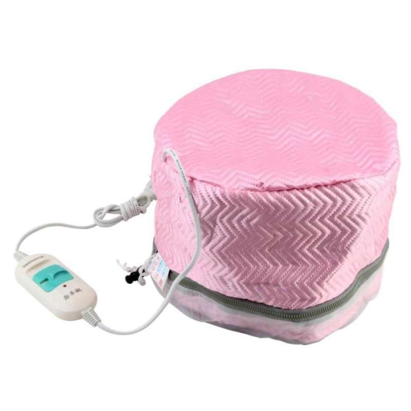 Thermal Heat Cap Topi Creambath Hair Spa Steamer Rambut Praktis Pink