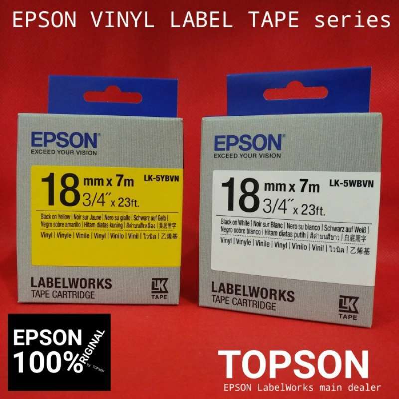 Promo Gratis Ongkir Epson Vinyl Series 18Mm Label Tape ...