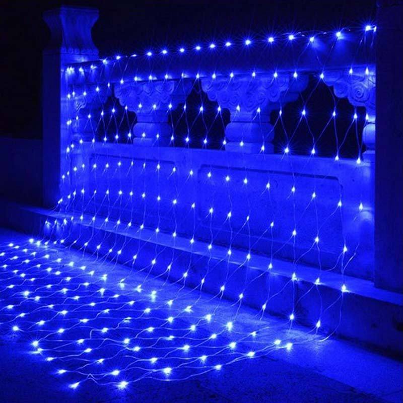 eds outdoor fishing net led lights waterproof starry sky lights party wedding christmas decoration lights eu plug 3 m x 2 m 200 led 220v