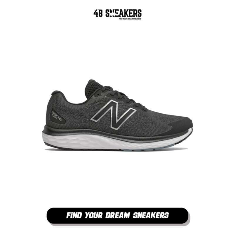Jual New Balance 680 v7 Black White Men Running M680LB7 Original