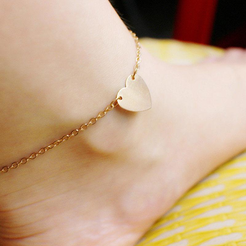 Jual Best Simple Heart Ankle Bracelet 