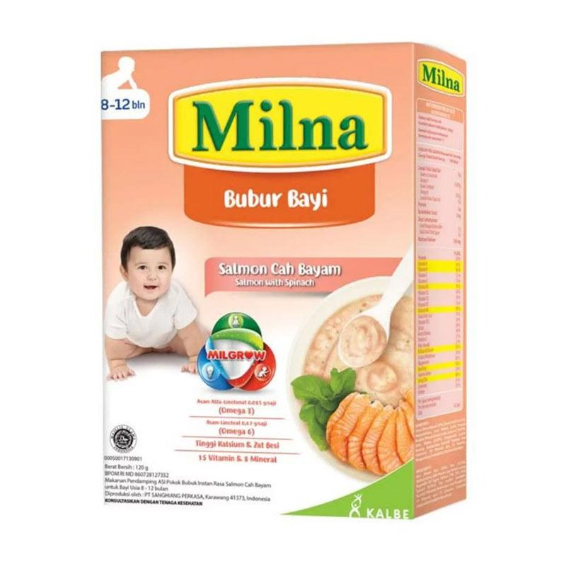 Jual Milna Salmon Bayam 8 Bubur Bayi 120 Gr Terbaru Juli 2021 Blibli