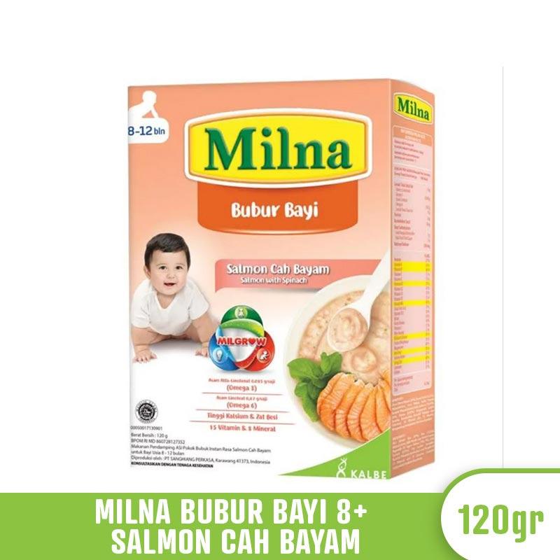 Jual Milna Salmon Bayam 8 Bubur Bayi 120 Gr Terbaru Juli 2021 Blibli