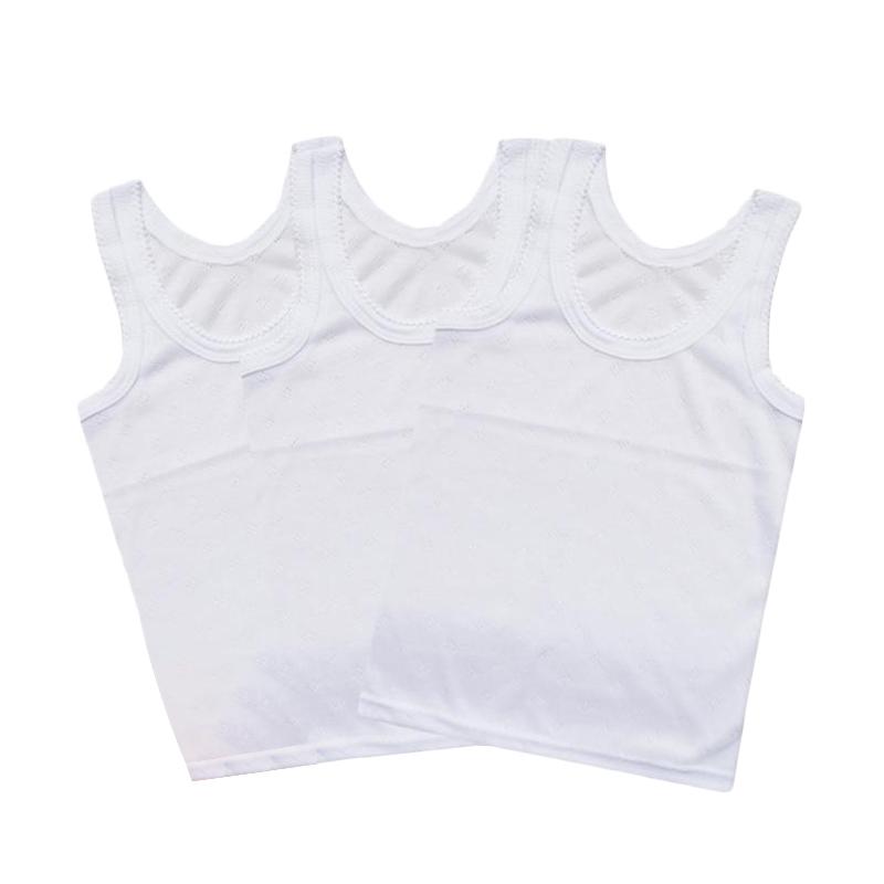 Jual Skabe Motif Jala K9 3 Vench Kaos Singlet Anak Putih 3 Pcs