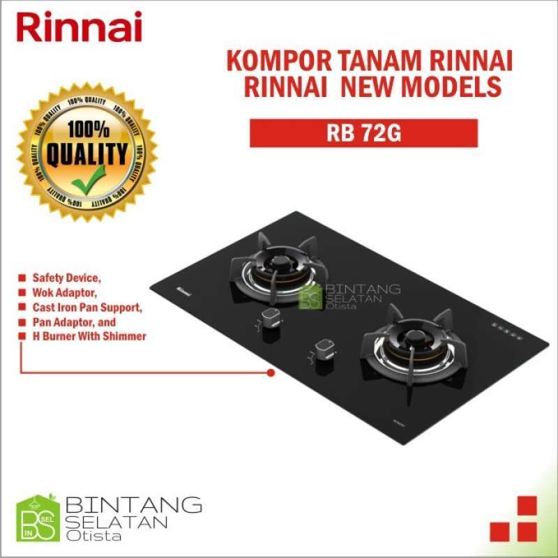 Promo KOMPOR TANAM RINNAI/ GAS HOB BUILT IN RINNAI RB 72 G NEW MODELS  Diskon 1% di Seller BINTANG SELATAN 347 BDG - BINTANG SELATAN 347 | Blibli