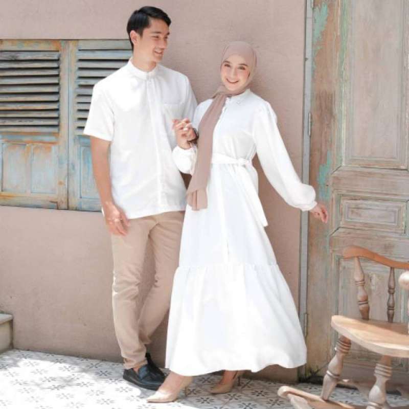 Jual COUPLE MUSLIM ALHAYA COUPLE DRESS WANITA KEMEJA PRIA