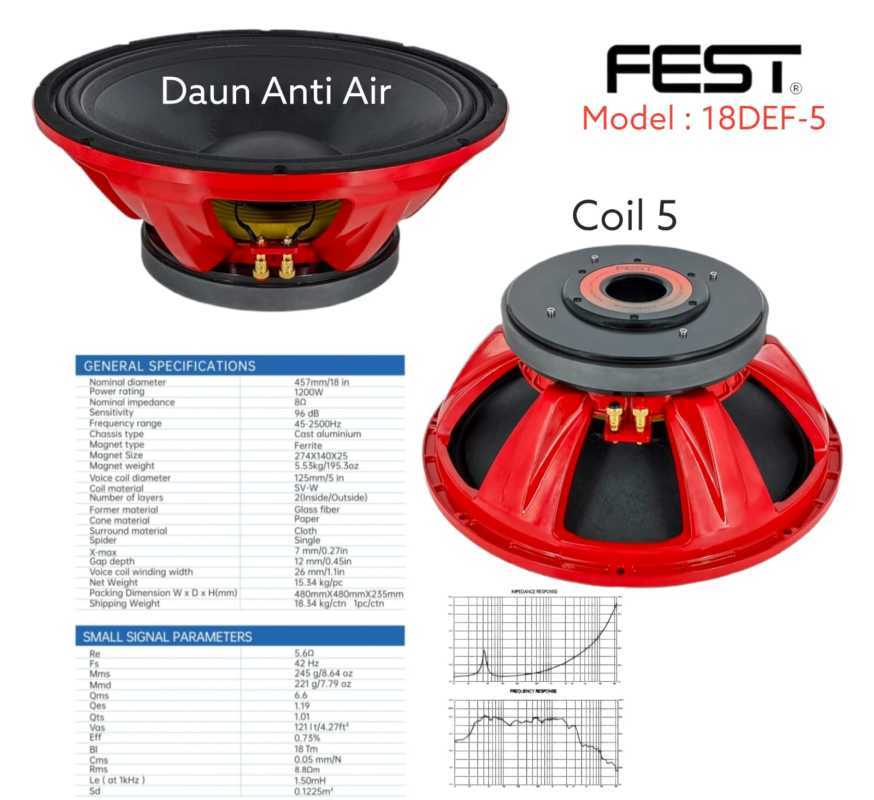 Speaker 18 inch 1200 outlet watt