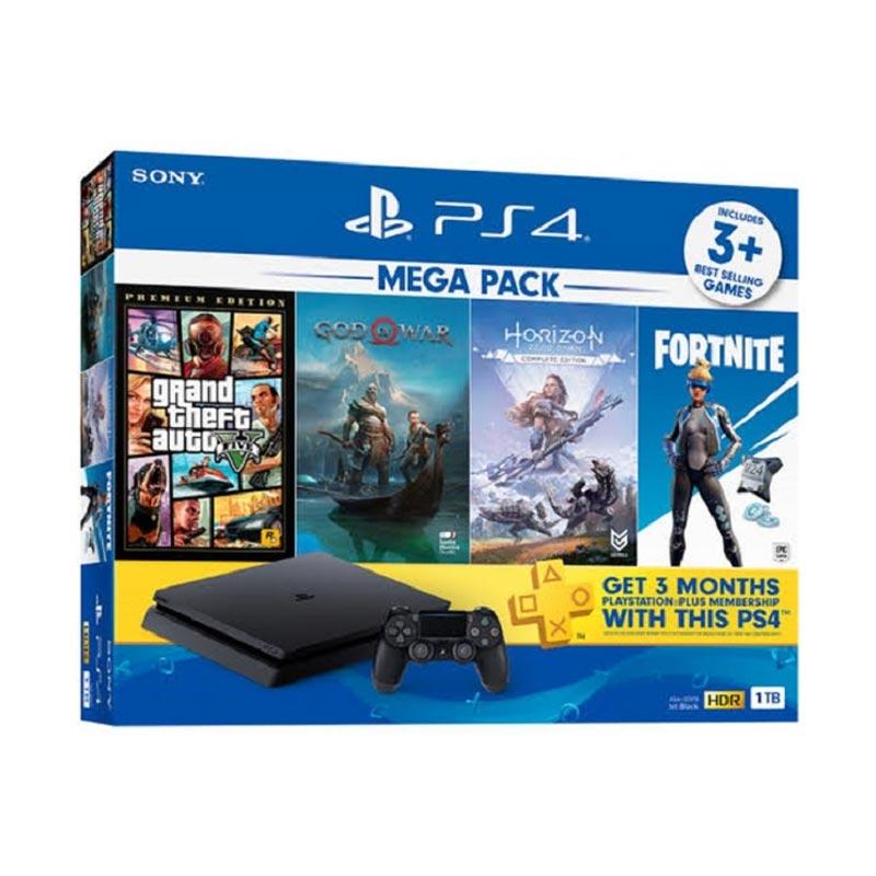 Jual Sony Ps4 Slim Game Console Hdd 1tb Kaset Gta V Kaset God Of War Kaset Horizon Set Bundle Online Desember 2020 Blibli