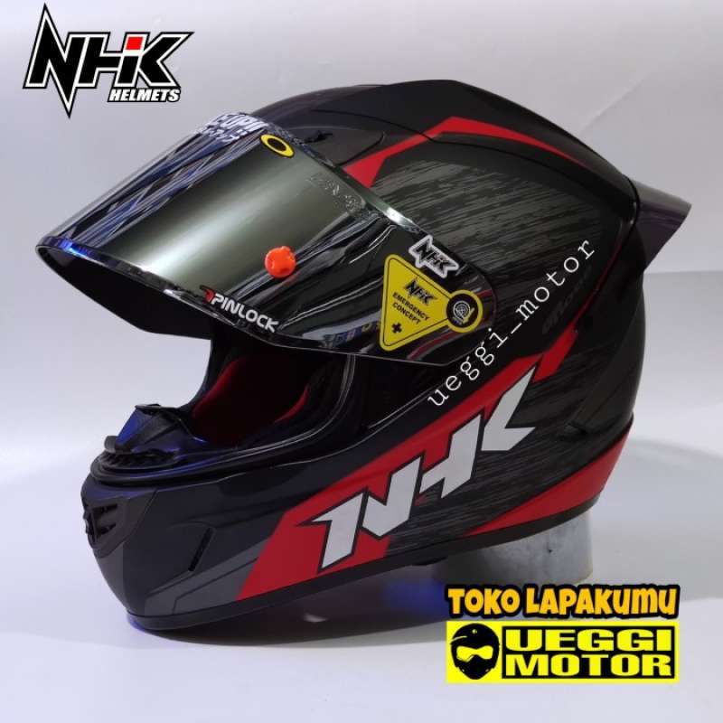 Fluorencent Double Helm Nhk Terminator Full Face Helm Nhk