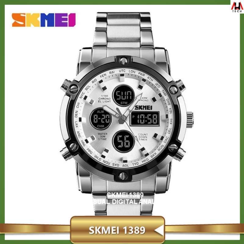Promo Jam Tangan Digital Analog Pria Skmei 1389 Luminance Led Afterglow Silver Diskon 23 Di Seller Ahatech Tinjomoyo Kota Semarang Blibli