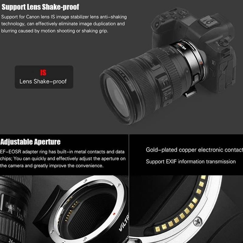 kamerakamera viltrox ef eos r lensa mount adapter for canon ef ef s lens to eos r