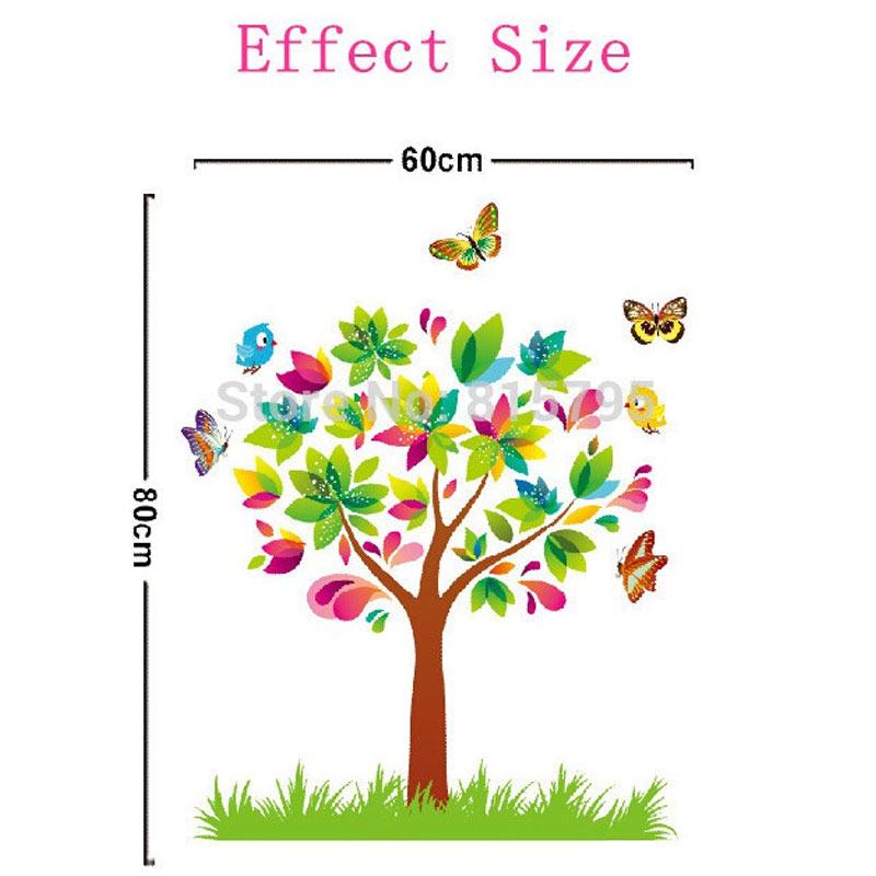 Jual Samhez Jm5108 Cute Color Tree Wall Sticker 50 X 70 Cm Online Desember 2020 Blibli